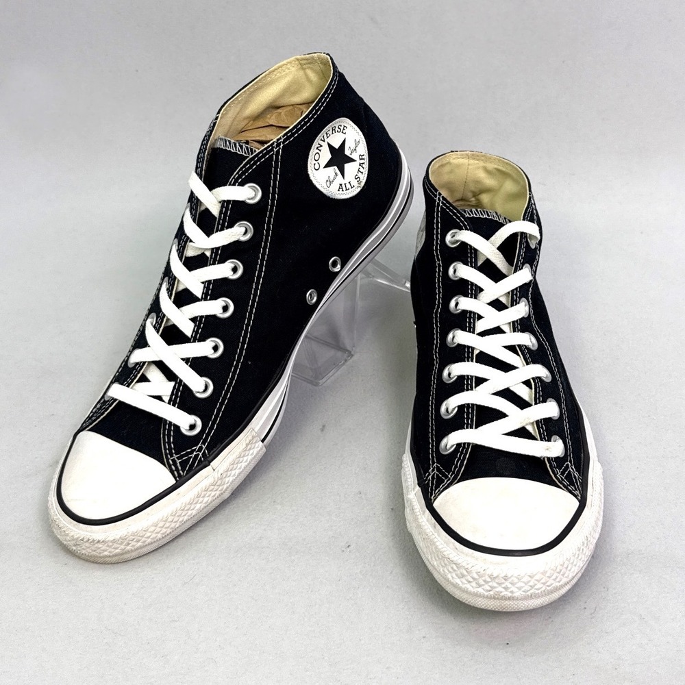 Converse Chuck Taylor All Star High Top Black White Sneakers 122067F Mens 10.5